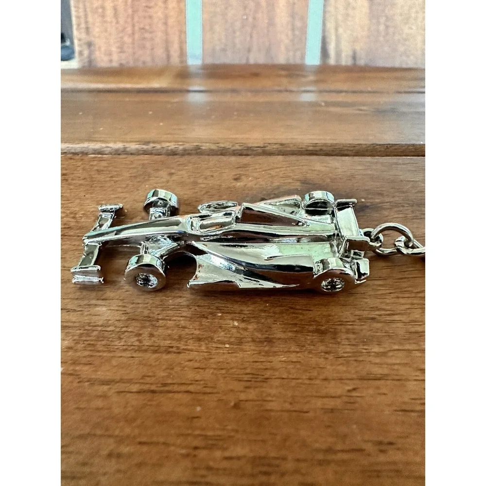 Indy 500 Race Car Keychain Open‎ Wheel Racing Chrome F1 Auto Driver Fan Gift 2
